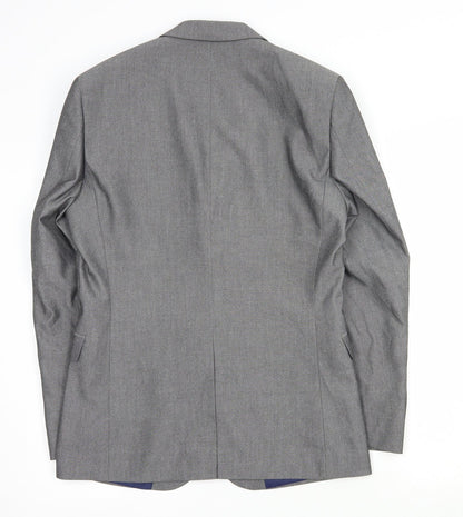 F&F Mens Grey  Polyester Jacket Suit Jacket Size M