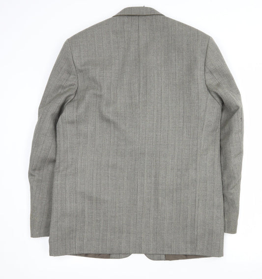 Burton Mens Brown  Wool Jacket Suit Jacket Size L