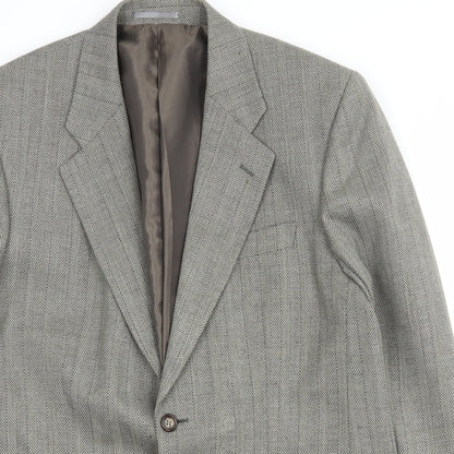 Burton Mens Brown  Wool Jacket Suit Jacket Size L