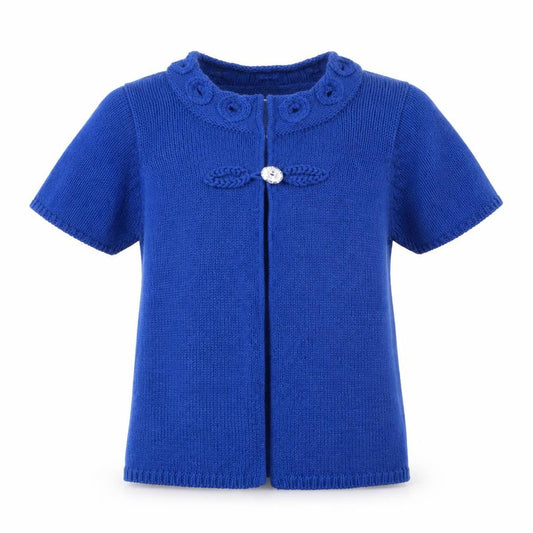 Wardrobe Womens Blue Round Neck  Acrylic Cardigan Jumper Size 12   - 12/14
