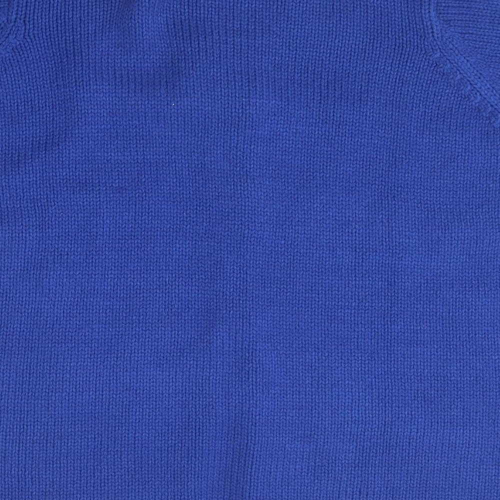 Wardrobe Womens Blue Round Neck  Acrylic Cardigan Jumper Size 12   - 12/14