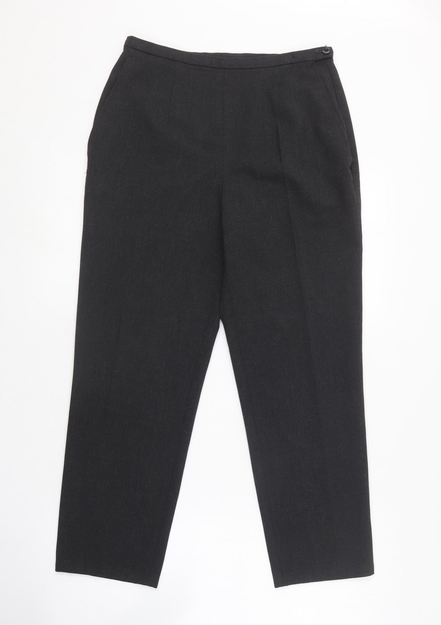 Womens UK Size 12 Marks and Spencer Regular Fit Dress Pants Grey Trousers