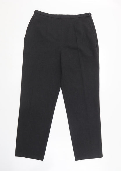 Womens UK Size 12 Marks and Spencer Regular Fit Dress Pants Grey Trousers