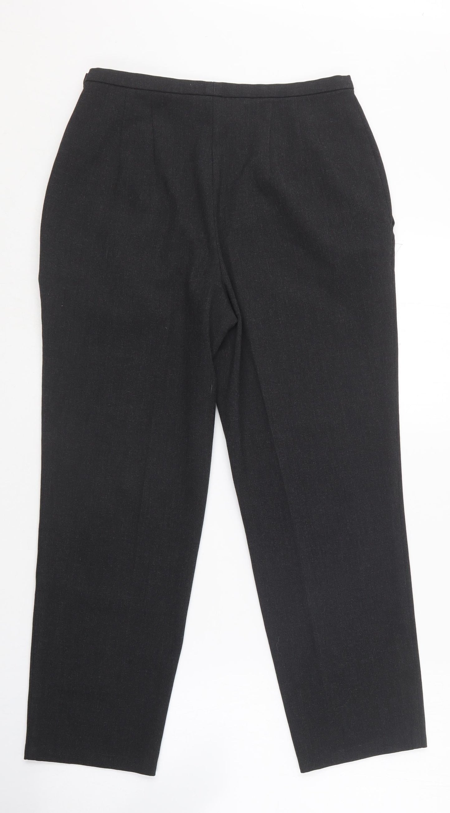 Womens UK Size 12 Marks and Spencer Regular Fit Dress Pants Grey Trousers