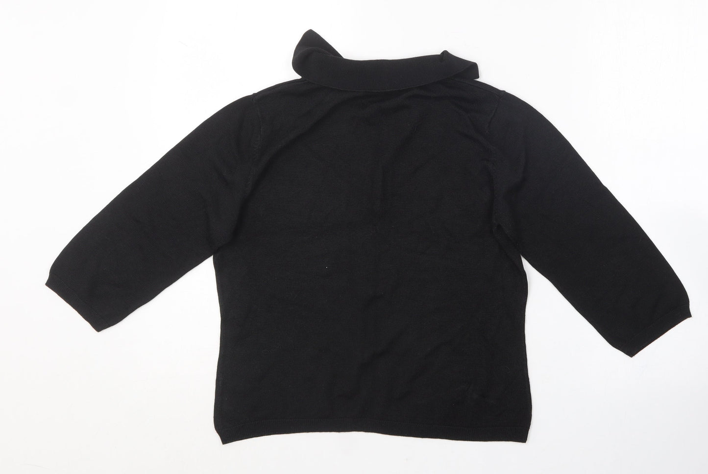 Womens UK Size 18 Essentials Black Cardigan Jumper
