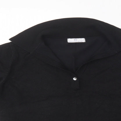 Womens UK Size 18 Essentials Black Cardigan Jumper