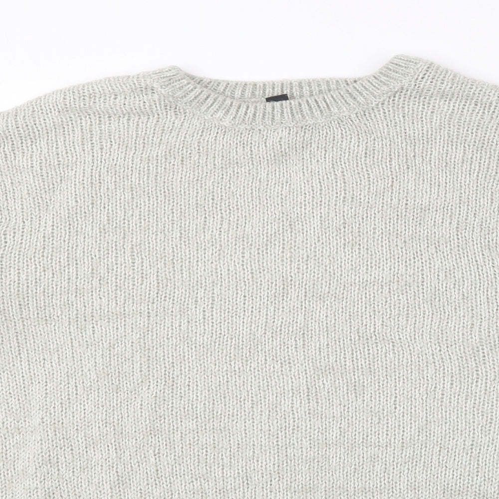 Womens UK Size M New Look Grey Pullover Jumper