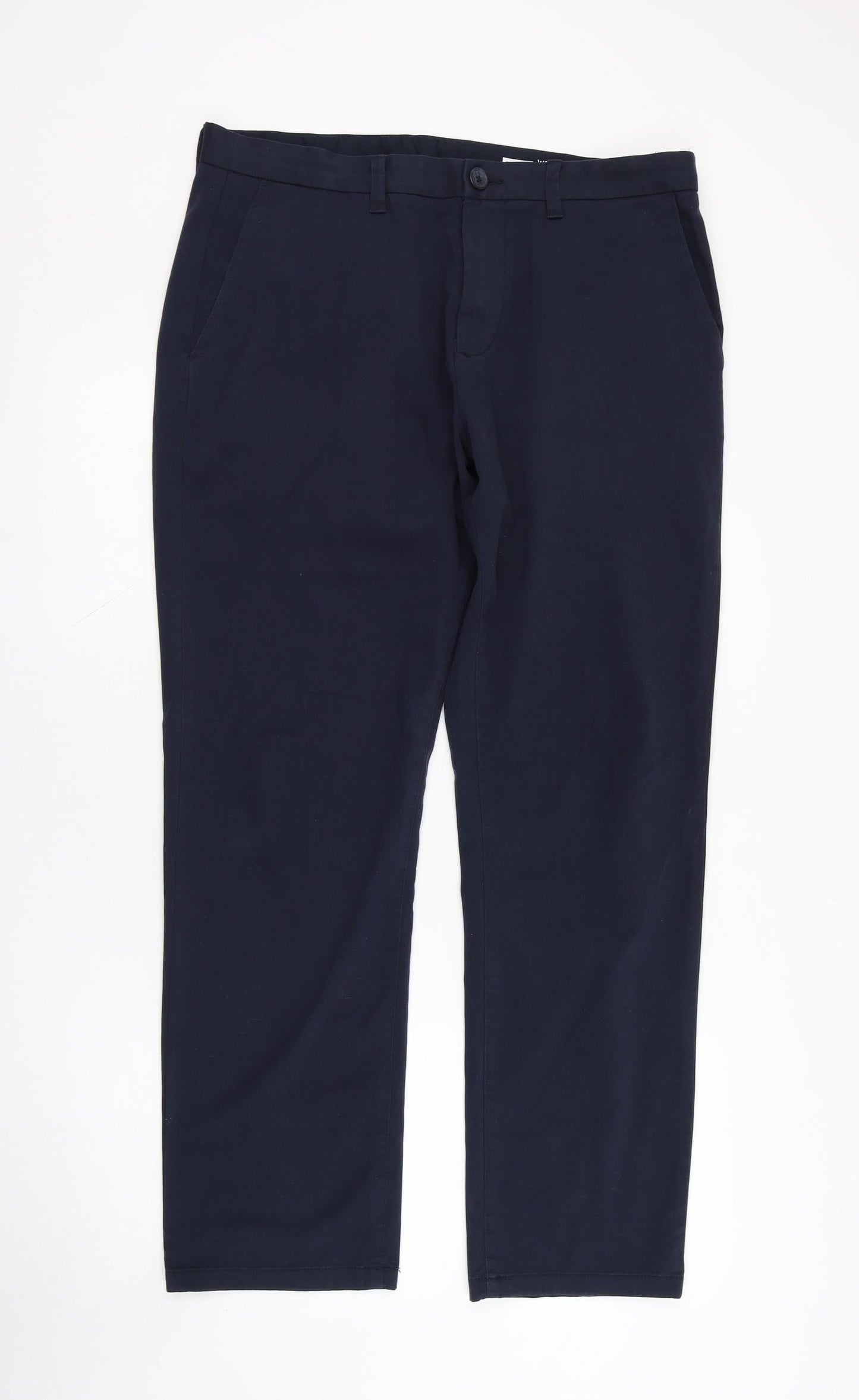 F&F Womens Blue  Cotton Chino Trousers Size 34 in L27 in Regular