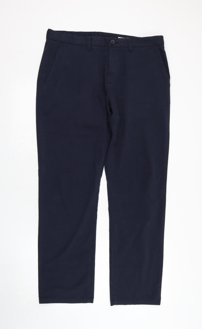 F&F Womens Blue  Cotton Chino Trousers Size 34 in L27 in Regular