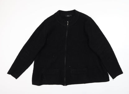 Womens UK Size XL BM collection Black Full Zip Jumper