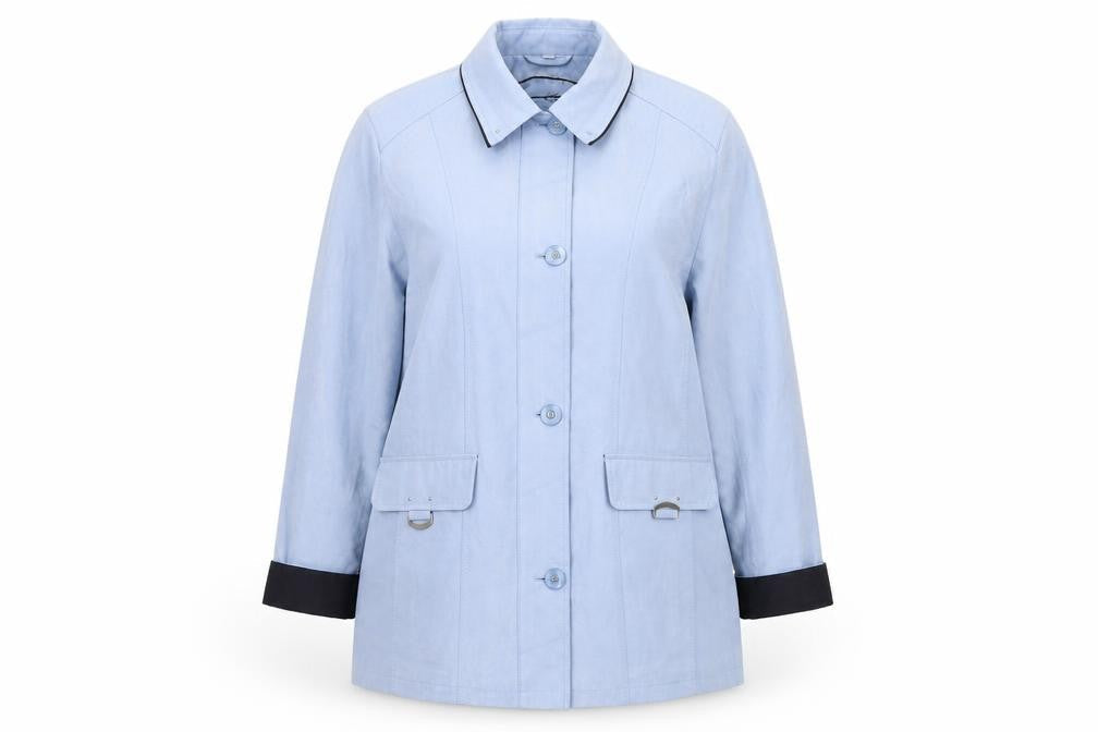 Womens UK Size 16 Lebek Blue Trench Coat
