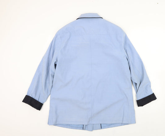 Womens UK Size 16 Lebek Blue Trench Coat