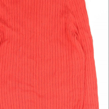 Maine Womens Red Collared  Cotton Pullover Jumper Size 12   - Debenhams