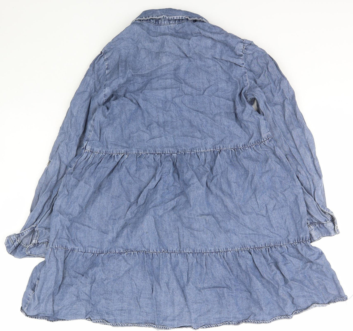 Velvet Heart Womens Blue   Shirt Dress  Size S  Collared Button