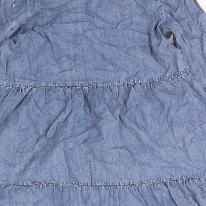 Velvet Heart Womens Blue   Shirt Dress  Size S  Collared Button