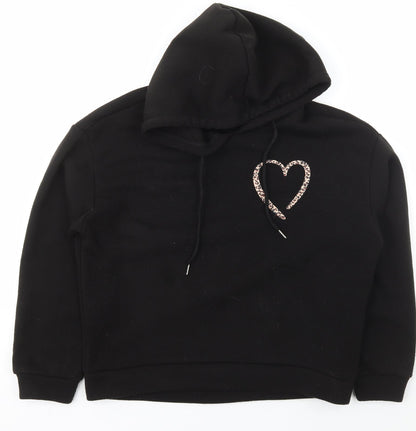 SheIn Womens Black  Polyester Pullover Hoodie Size M  Pullover