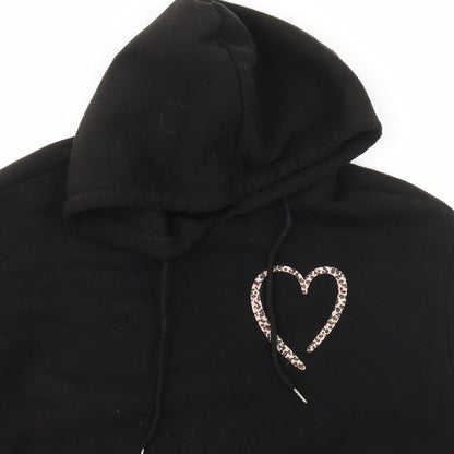 SheIn Womens Black  Polyester Pullover Hoodie Size M  Pullover