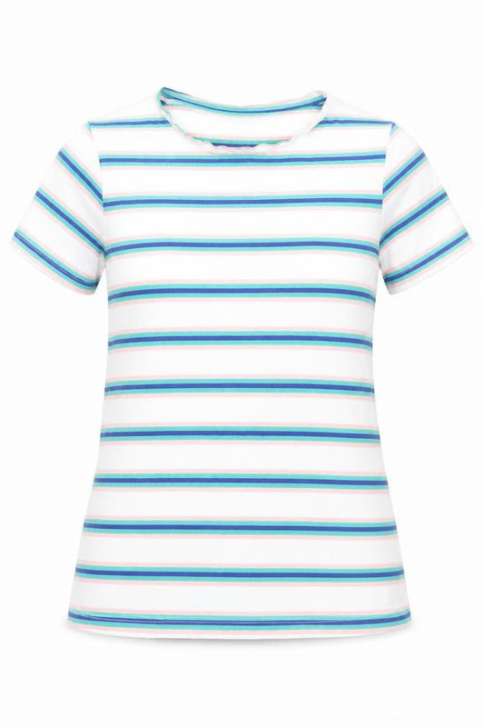 Womens UK Size S Dunnes Stores Multicoloured Basic T-Shirt