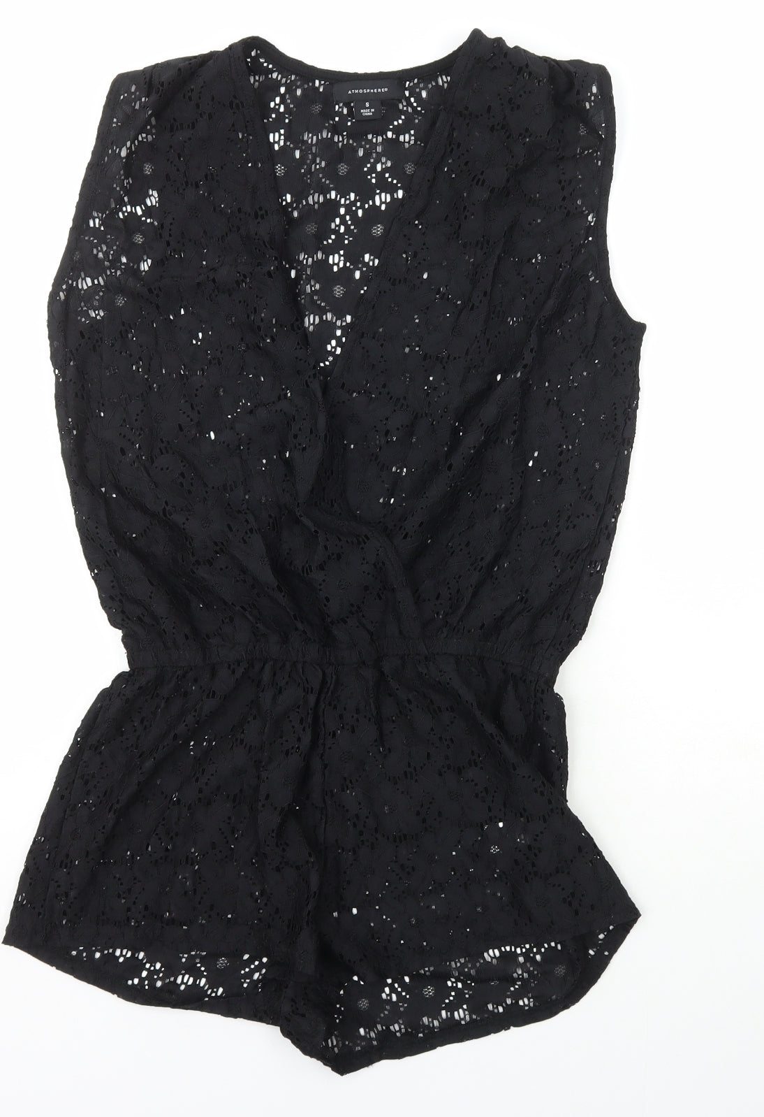 Atmosphere Womens Black Floral Nylon Jumpsuit One-Piece Size S  Pullover