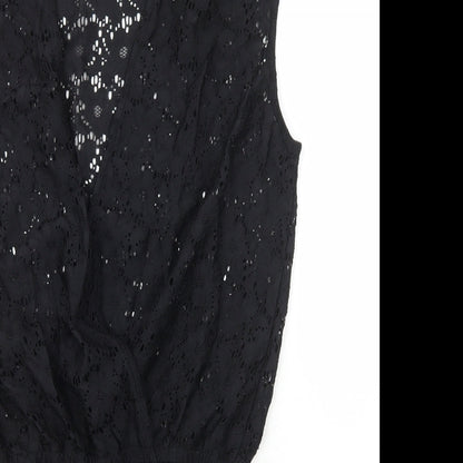 Atmosphere Womens Black Floral Nylon Jumpsuit One-Piece Size S  Pullover