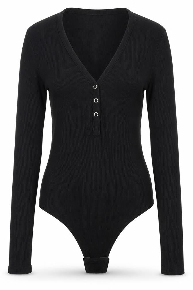 Womens UK Size 8 PRETTYLITTLETHING One-Piece Black Bodysuit