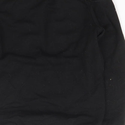 Pep&co Girls Black Scoop Neck  Polyester Pullover Jumper Size 9-10 Years  Pullover - Squad Goal