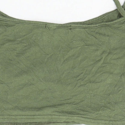 Womens UK Size 6 PRETTYLITTLETHING Green Basic Tank