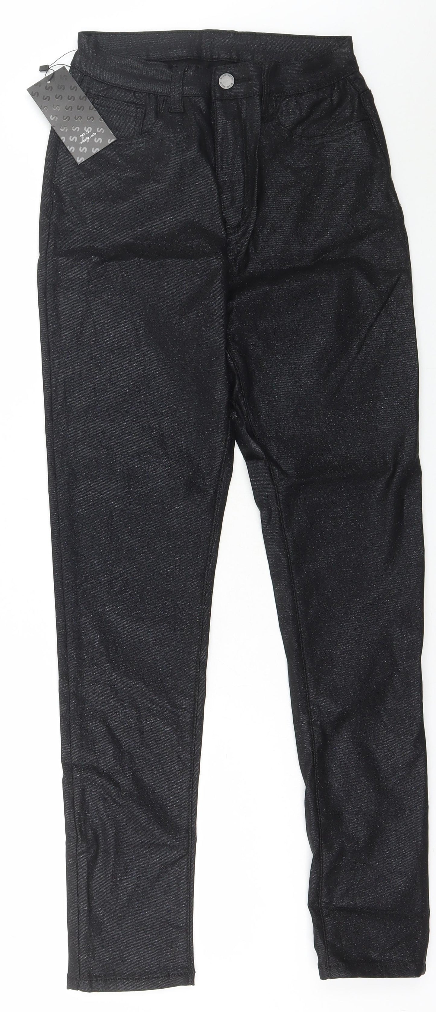 SheIn Womens Black  Elastane Skinny Jeans Size 28 L28 in Regular Zip