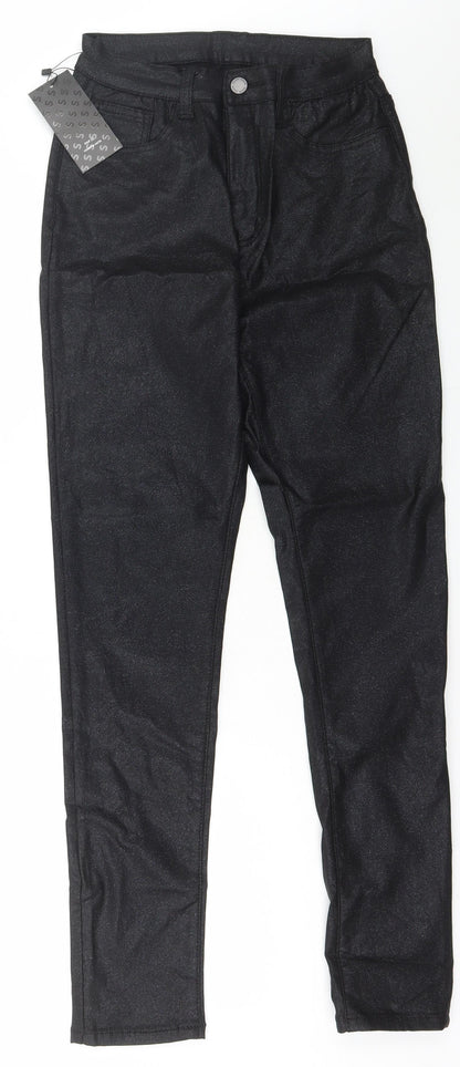 SheIn Womens Black  Elastane Skinny Jeans Size 28 L28 in Regular Zip