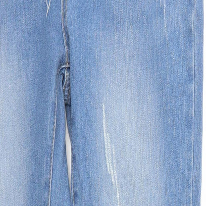 SheIn Womens Blue  Cotton Skinny Jeans Size M L28 in Regular Zip