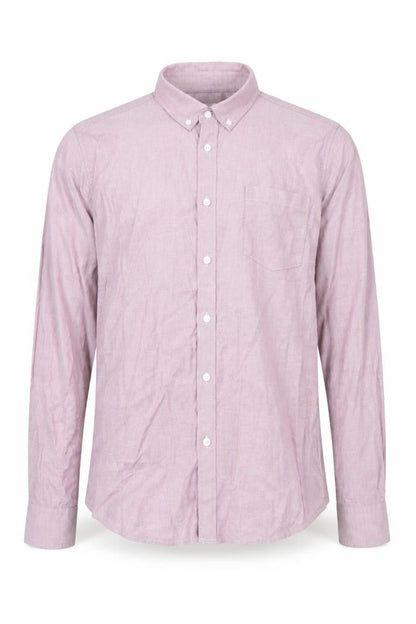 Burton Menswear Mens Purple  Cotton  Button-Up Size L Collared Button