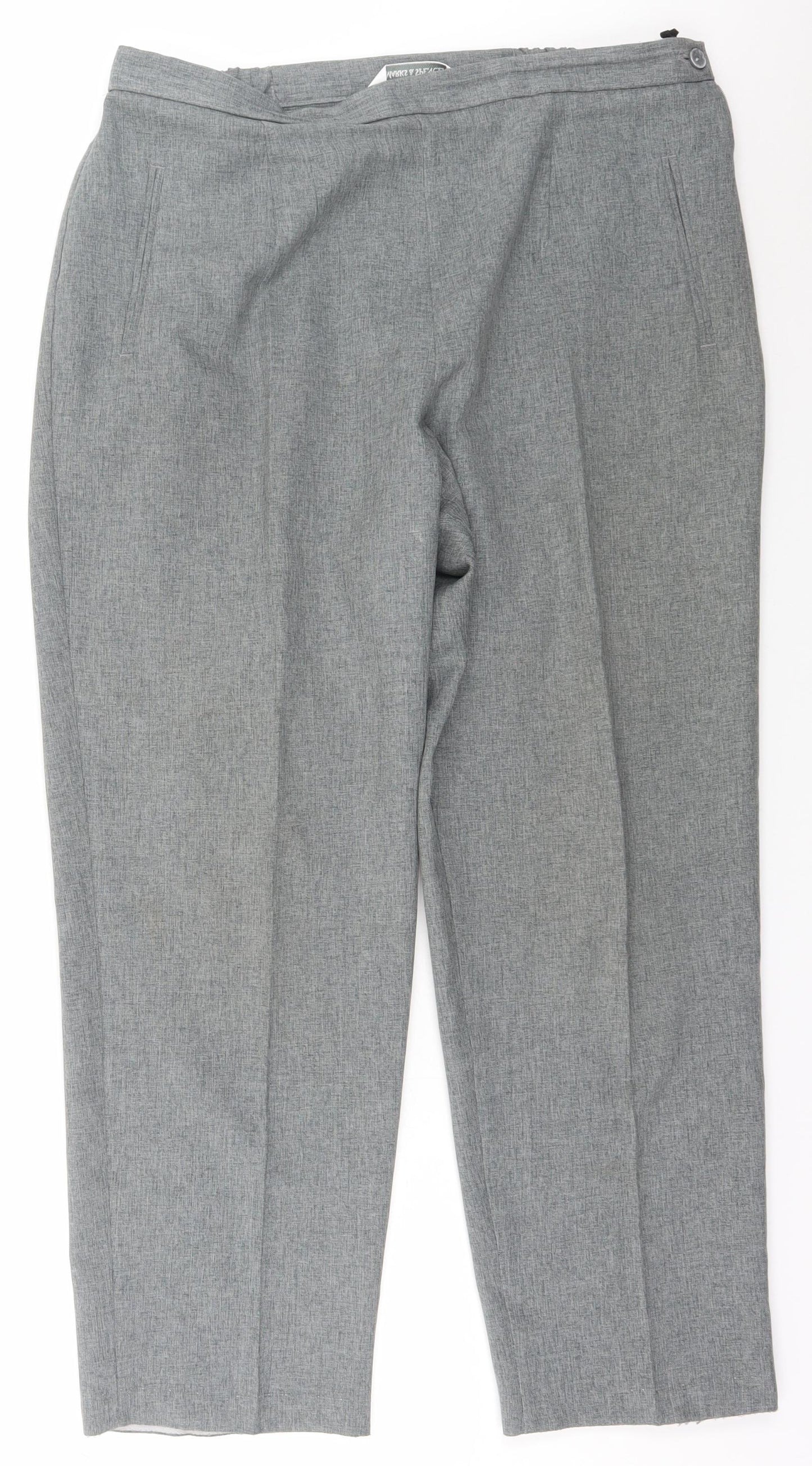 Womens UK Size 18 Marks and Spencer Regular Fit  Green Trousers