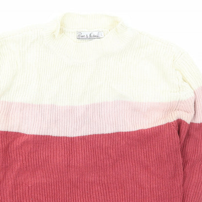 Womens UK Size L Pure & Natural Multicoloured Pullover Jumper