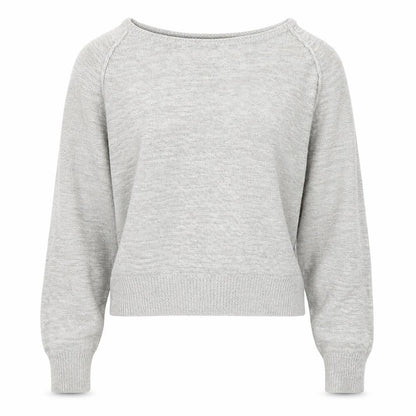 Red London Womens Grey Boat Neck  Acrylic Pullover Jumper Size L