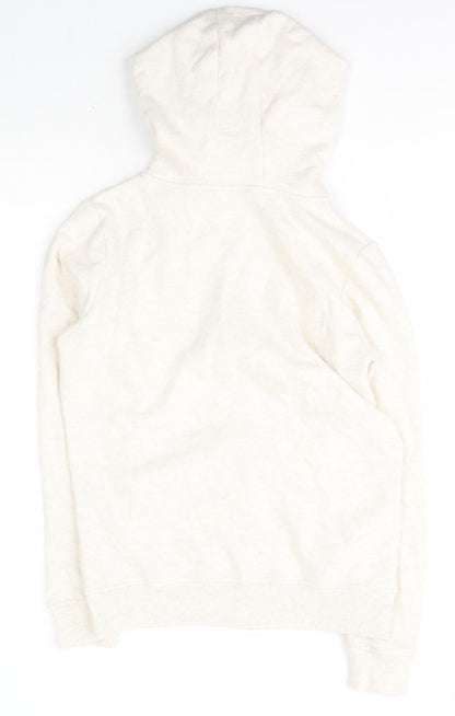 Primark Womens Beige  Cotton Full Zip Hoodie Size 2XS  Zip