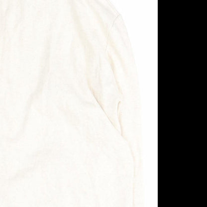 Primark Womens Beige  Cotton Full Zip Hoodie Size 2XS  Zip