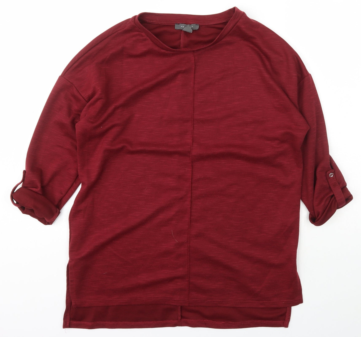 Primark Womens Red Scoop Neck  Polyester Pullover Jumper Size M