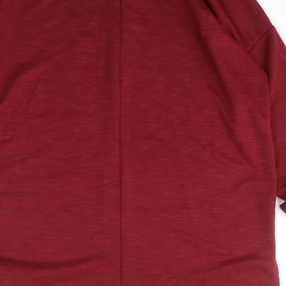 Primark Womens Red Scoop Neck  Polyester Pullover Jumper Size M