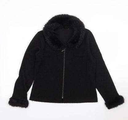 Womens UK Size S Preworn Black Jacket