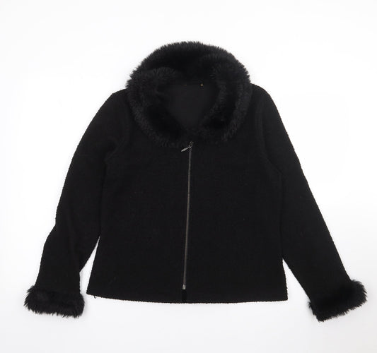 Womens UK Size S Preworn Black Jacket