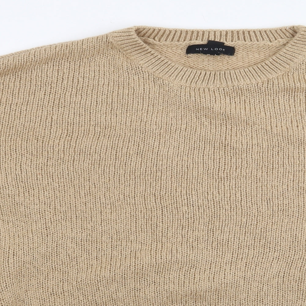 Womens UK Size L New Look Beige Pullover Jumper