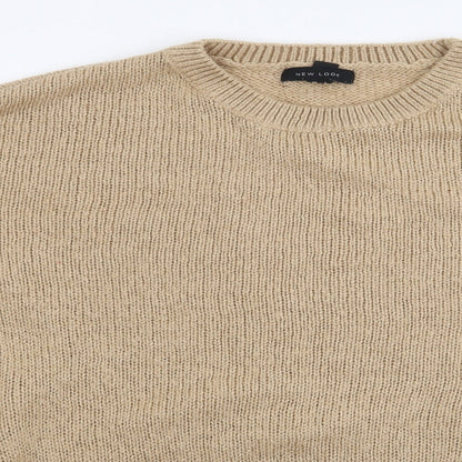 Womens UK Size L New Look Beige Pullover Jumper