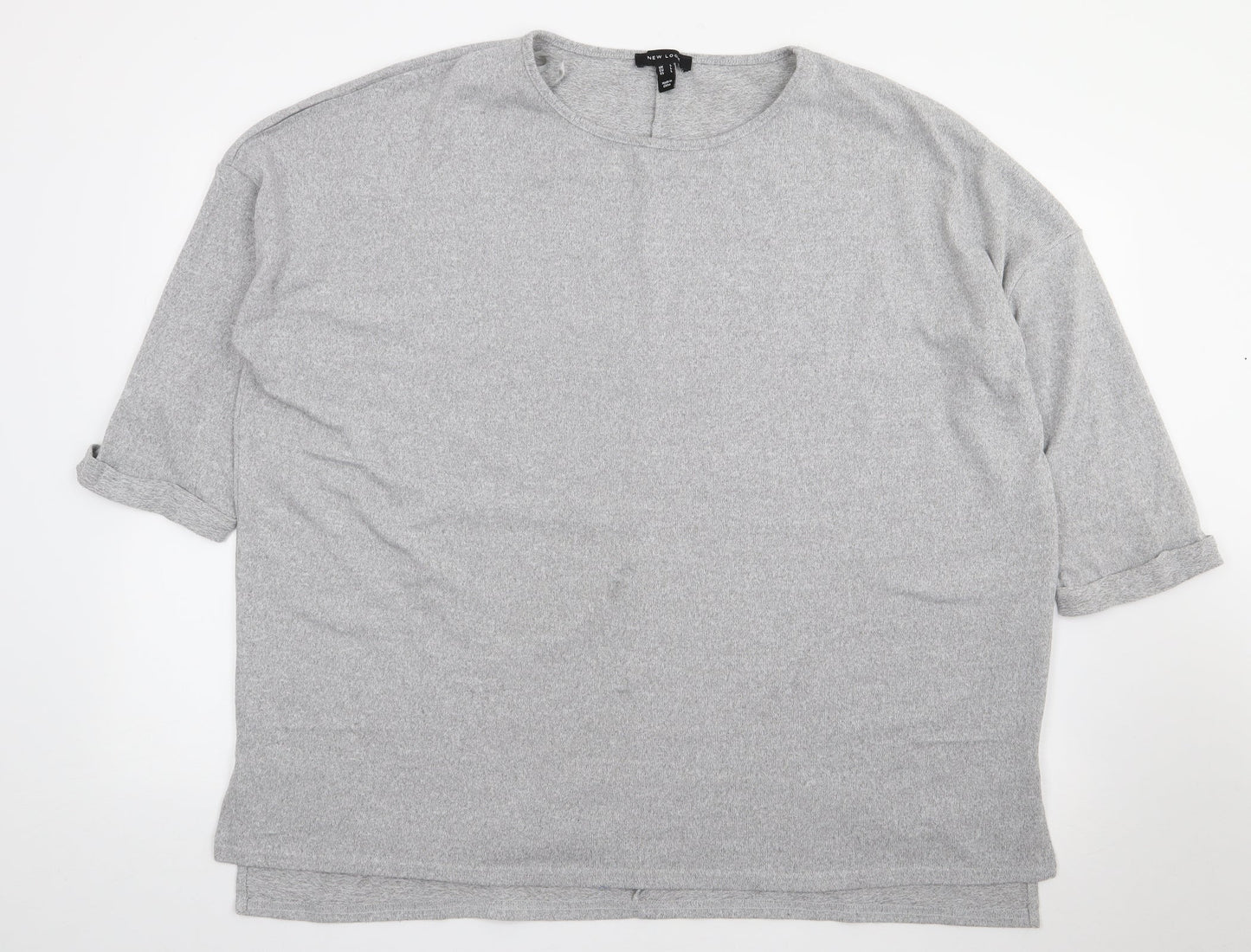 Womens UK Size L New Look Grey Pullover Jumper