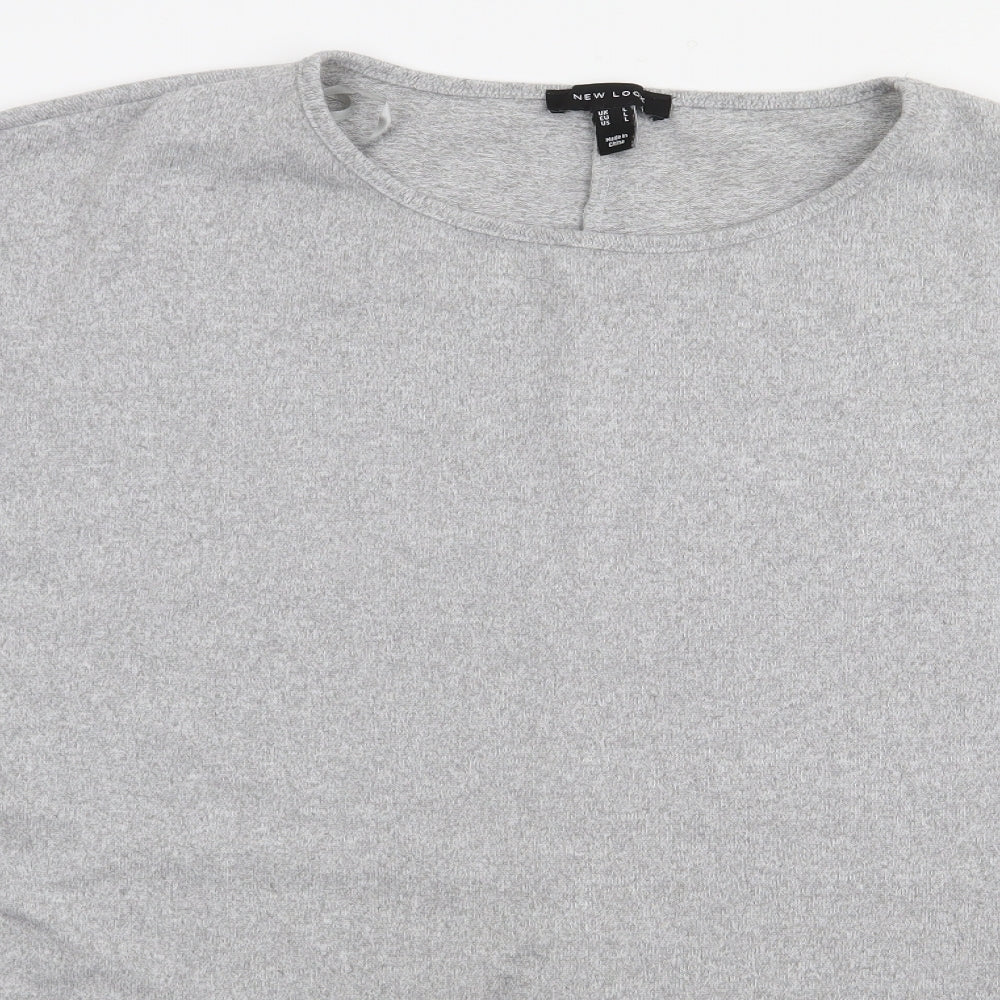 Womens UK Size L New Look Grey Pullover Jumper