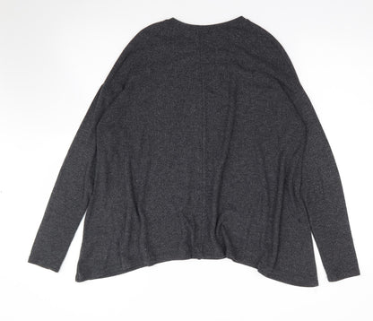 Womens UK Size 8 River Island Grey Jersey T-Shirt