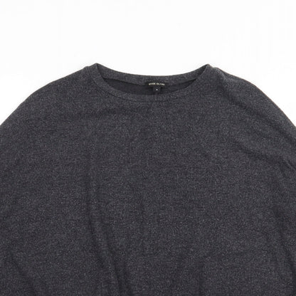 Womens UK Size 8 River Island Grey Jersey T-Shirt