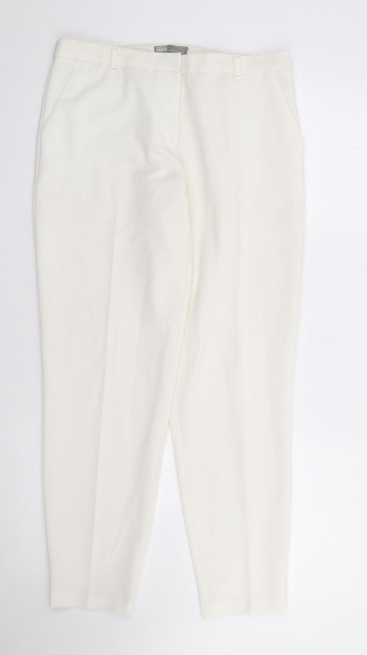 Womens UK Size S ASOS Regular Fit  Ivory Trousers