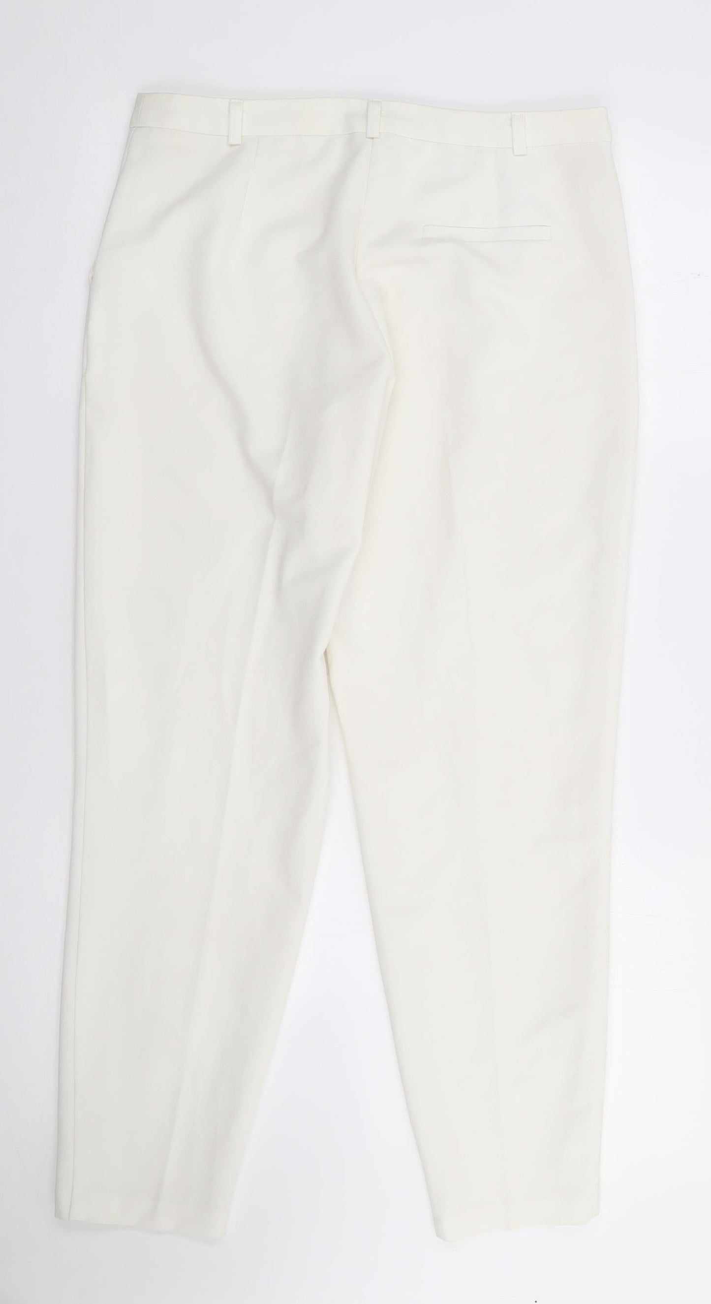Womens UK Size S ASOS Regular Fit  Ivory Trousers