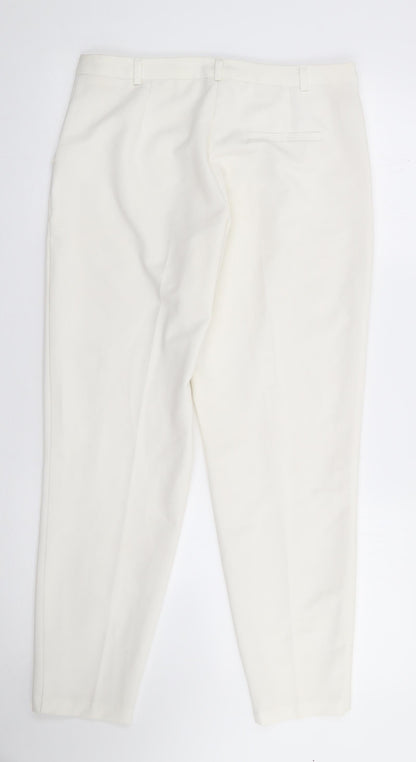 Womens UK Size S ASOS Regular Fit  Ivory Trousers