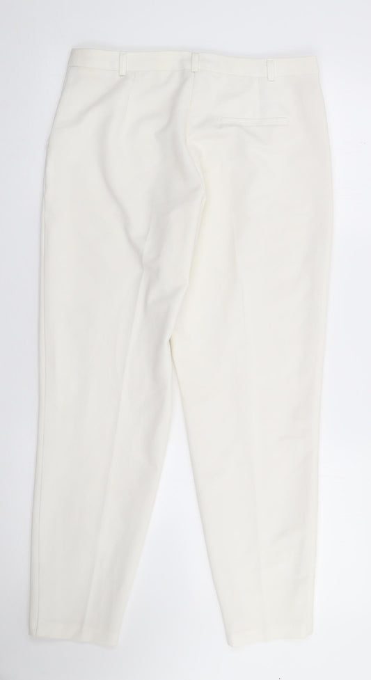 Womens UK Size S ASOS Regular Fit  Ivory Trousers
